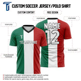 Custom Mexico Flag Team Soccer Jersey